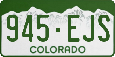 CO license plate 945EJS