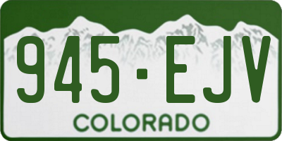 CO license plate 945EJV