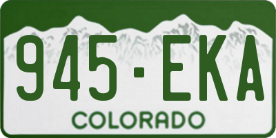 CO license plate 945EKA