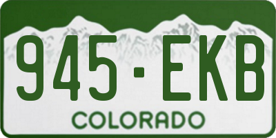CO license plate 945EKB