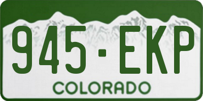 CO license plate 945EKP