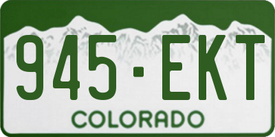 CO license plate 945EKT