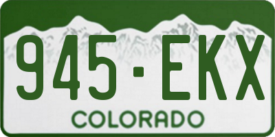 CO license plate 945EKX