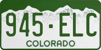 CO license plate 945ELC