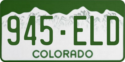 CO license plate 945ELD
