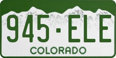 CO license plate 945ELE