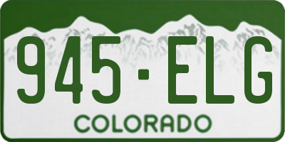CO license plate 945ELG
