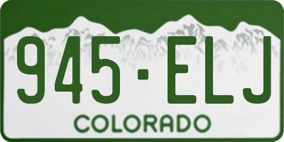 CO license plate 945ELJ