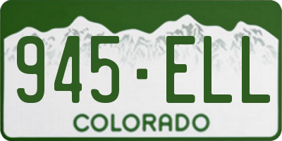 CO license plate 945ELL