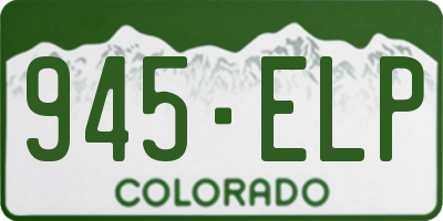 CO license plate 945ELP