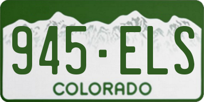 CO license plate 945ELS