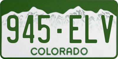 CO license plate 945ELV