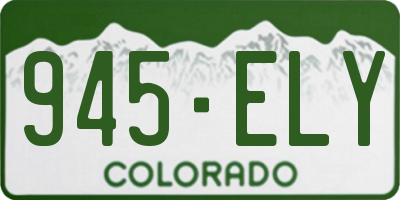CO license plate 945ELY