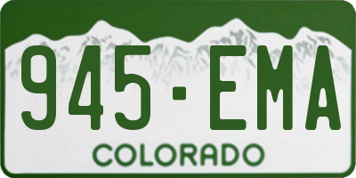 CO license plate 945EMA