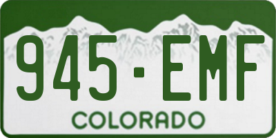 CO license plate 945EMF
