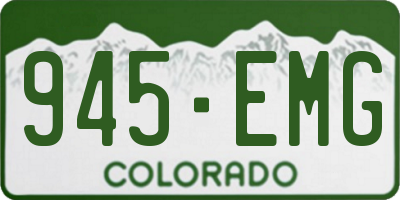 CO license plate 945EMG