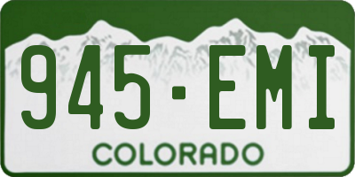CO license plate 945EMI
