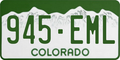 CO license plate 945EML