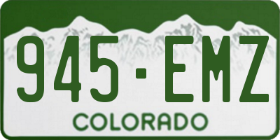 CO license plate 945EMZ