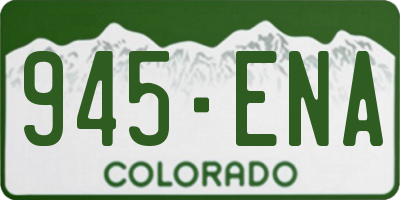 CO license plate 945ENA