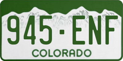 CO license plate 945ENF