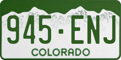 CO license plate 945ENJ