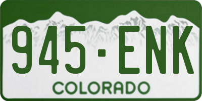 CO license plate 945ENK