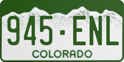 CO license plate 945ENL