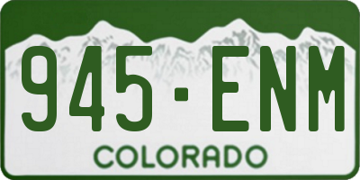 CO license plate 945ENM