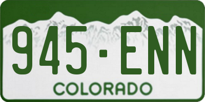 CO license plate 945ENN
