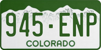 CO license plate 945ENP