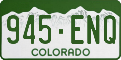 CO license plate 945ENQ