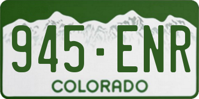 CO license plate 945ENR