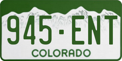 CO license plate 945ENT