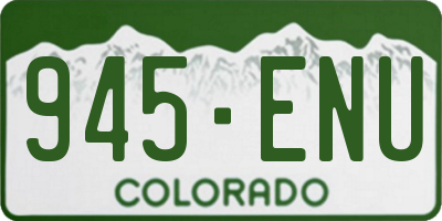CO license plate 945ENU