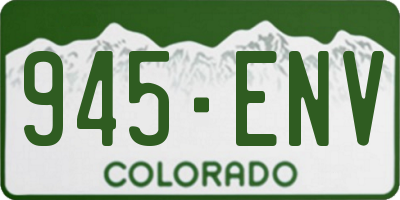 CO license plate 945ENV