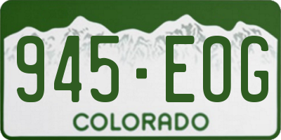 CO license plate 945EOG