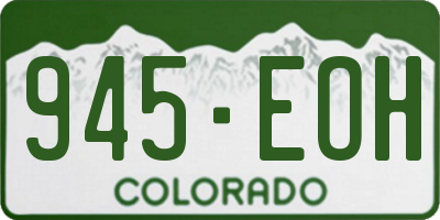 CO license plate 945EOH