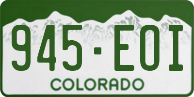 CO license plate 945EOI