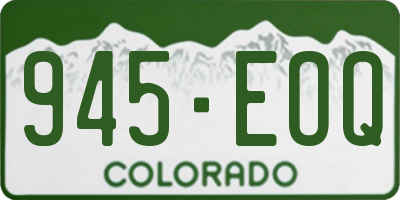 CO license plate 945EOQ