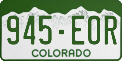 CO license plate 945EOR