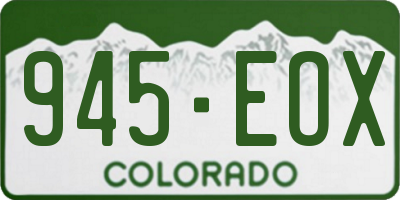 CO license plate 945EOX