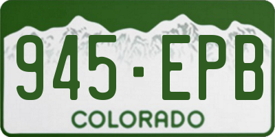 CO license plate 945EPB