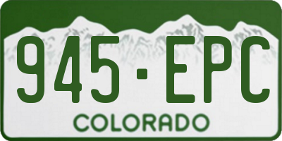 CO license plate 945EPC