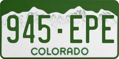 CO license plate 945EPE