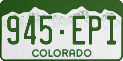 CO license plate 945EPI