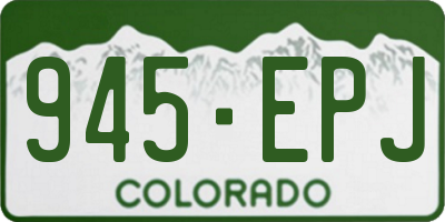 CO license plate 945EPJ