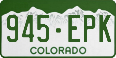 CO license plate 945EPK