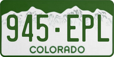 CO license plate 945EPL