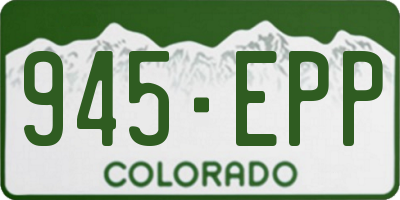 CO license plate 945EPP